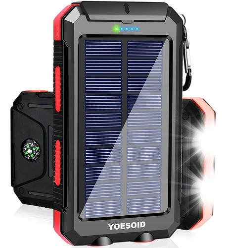 Cargador Solar 20000mah Portátil Impermeable Al Aire L...