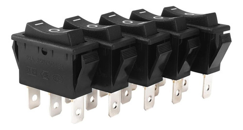 Uxcell 5pcs Interruptor Ac Spdt 3 Terminal On/on Para Barco