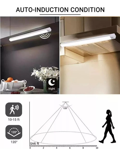 4 Piezas Con Sensor Movimiento Luz De Led Clóset Usb