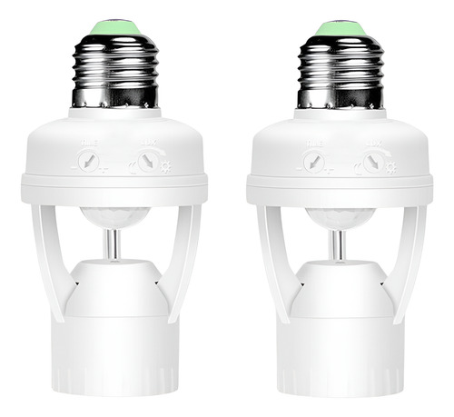 Kit 2 Sensor De Presença Lâmpada Com Fotocélula Soquete E27
