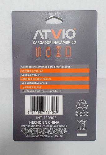 Cargador Inalambrico Atvio Blanco