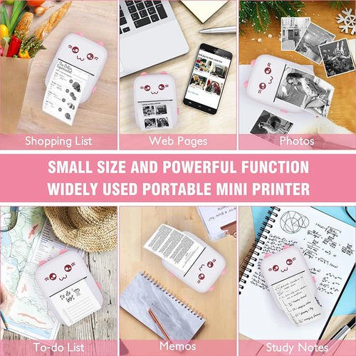 Mini Portable Thermal Printer Supports Bluetooth Usb