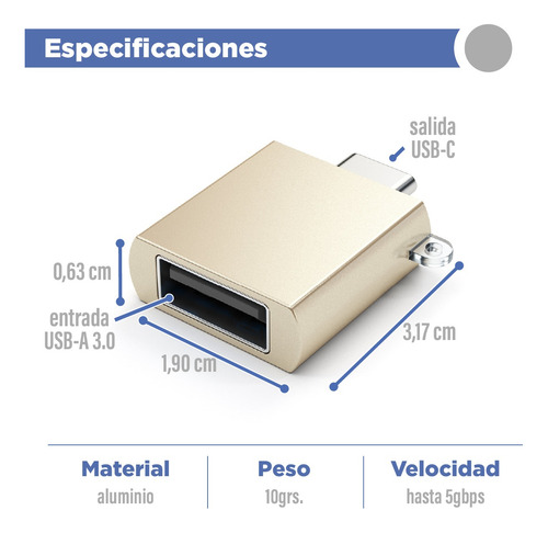 Imagen 2 de 9 de Adaptador Usb-c A Usb - / Satechi Oficial / Garantia / Fact