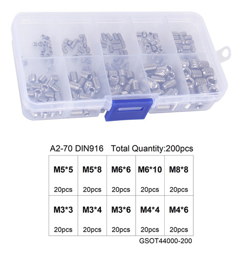 Juego De Tornillos De Acero Inoxidable, Uno De Varios Tamaño