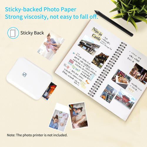 Hprt 10 Hojas De Papel Adhesivo P 2x3 Para Impresora Portáti