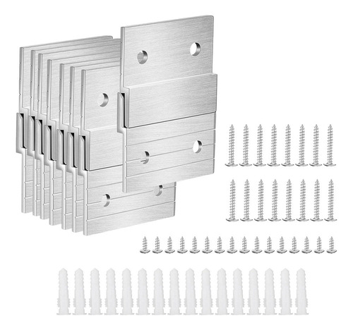 8 Pares De Clips En Z Para Colgar Cuadros Con Tacos