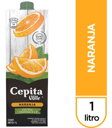 Jugo Cepita Del Valle Sabor Naranja X 1 Litro 01almacen