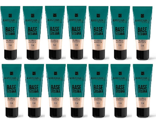 Kit 14 Base Vegana Cor 01 Bege Claro 30ml - Ramona Make Up Bege