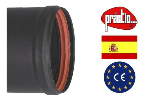 Tubo 80mm X 1.000 Mm Practic Negro (cañón Equipos A Pellet)