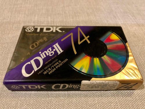 Cassette Sony Cding Ii 74 Minutos, Cinta Tipo Ii, Sellado