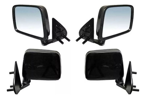 Par De Espejos Negros Nissan Pick Up D21 1986 A 1997 Amer