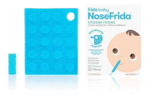 Filtros Higiénicos Para Aspirador Nasal Fridababy Color Azul