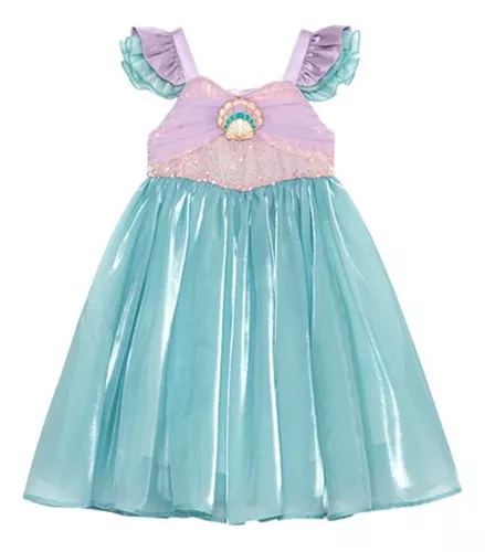 Vestido Adulto Similar Fantasia Cosplay Sereia Ariel