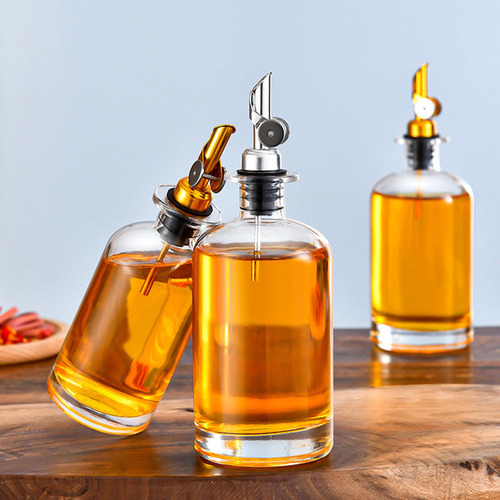 Botellas De Aceite De Oliva Vinagre Titular Plata 350ml