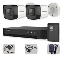 Comprar Kit Seguridad Hikvision Dvr 4 Ch 2 Camaras Full Hd 2mp Disco