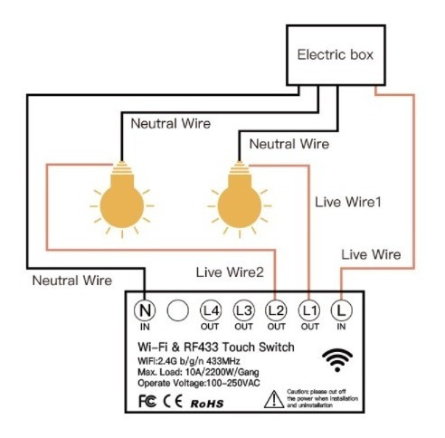 Imagem 3 de 5 de Interruptor Zigbee Alexa Google Home 1 Tecla Casa Inteligent