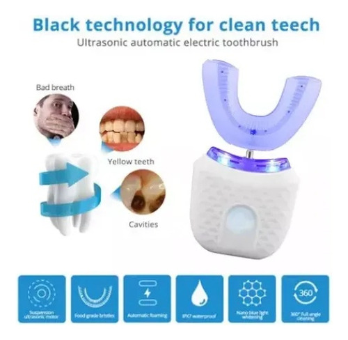 Cepillo Dientes Eléctrico Ultrasónico Para Adultos Tipo U A