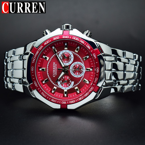 Relógio Curren Quartzo Na Caixa Barato Masculino + Brinde
