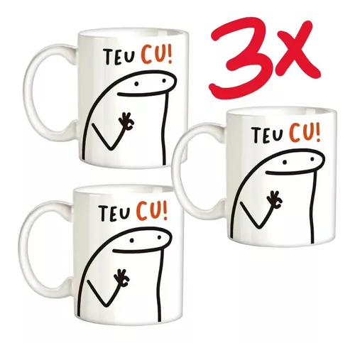 Caneca Meme Flork Teu C*