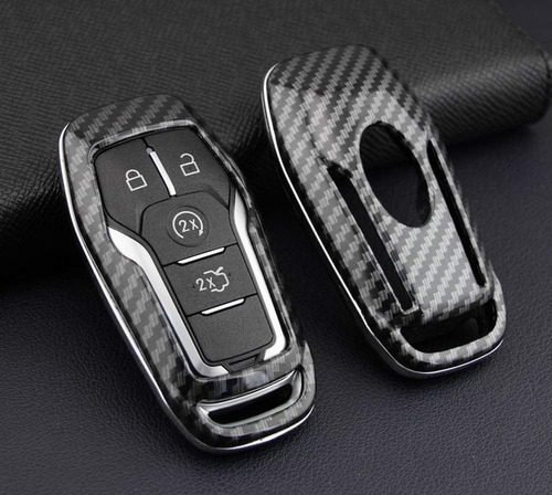 A Fibra Carbono Funda Protectora Llavero Para Ford Lincoln