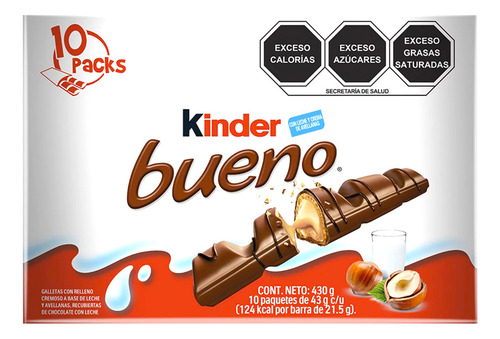 Chocolate Kinder Bueno | Bolsa 10 Pack