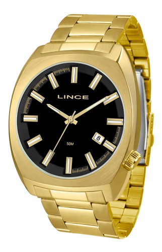 Relogio Lince Masculino Mrg4585s P1kx Dourado Aço Grande