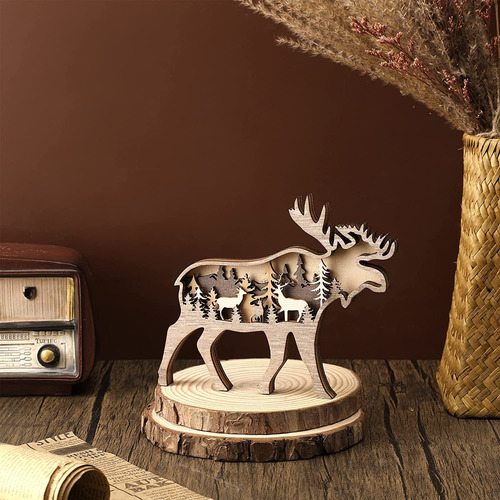 Decoración De Ared Rús Ica Con Anima Es De Bosque, ...