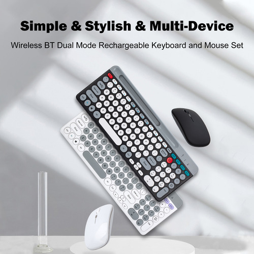 Combinação De Teclado E Mouse Sem Fio: Modo Duplo, Connect 4