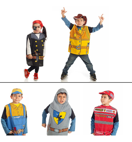 Conjunto De 5 Niños Disfrazados Disfraces 1 Carrera De Auto