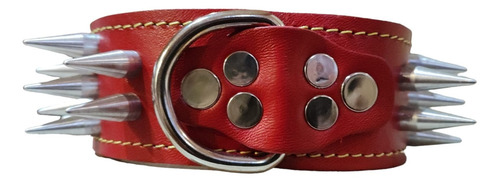 Collar Para Perro De Alta Calidad En Piel Color Rojo Tamaño Del Collar S