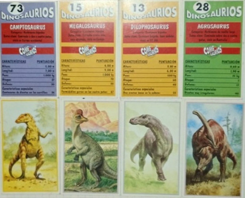18 Cartas Figuritas Coleccion Dinosaurios Come Saurios Tyranosaurius Dinosaurio (Usado)