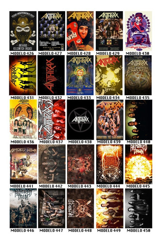 Imagem 7 de 10 de Kit 10 Impressos Fotográficos Show Poster De Bandas De Rock