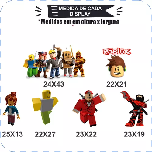 Kit Festa Roblox Painel Poli Banner Displays Adesivo