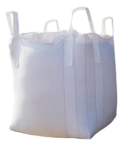 Super Saco Jumbo De Poliuretano Valvula Inferior Cap 1.5 Ton Blanco