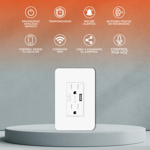 Enchufe Inteligente Static Con Wifi 0.5 W Tecnolite Connect Color Blanco