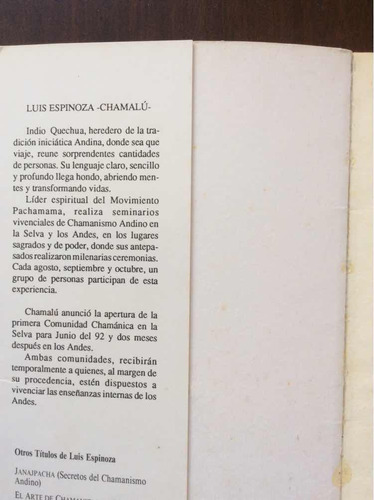 Y La Anciana Lloró El Legado Incas - Luis Espinoza Chamalu (Usado)