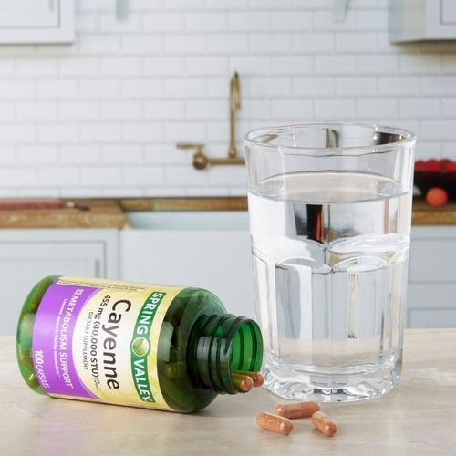 Cayenne Pimenton Metabolism 455mg 40000 Stu 100 cápsulas Sabor sem sabor
