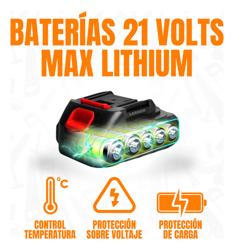 Motosierra Podadora Inalámbrica 12'' + 2 Baterías Y Maletín