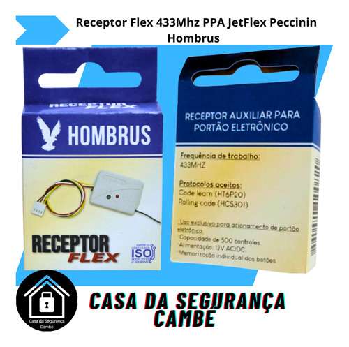 Receptor Flex 433 Mhz Com Conector Placa Ppa Jetflex Rossi
