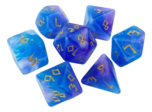 Juego De Dados Poliédricos D20 D12 D10 D8 D6 D4, 7 Piezas