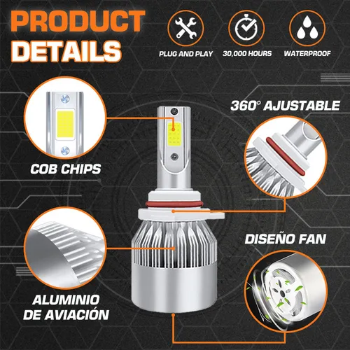 For Dodge Kit Focos Delanteros De Led Luz Alta/baja