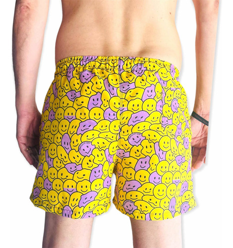Imagen 3 de 6 de Short De Baño Hombre Emoji Smile Family Look Papa