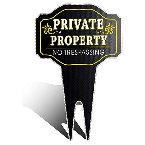 Señal De Propiedad Privada Prohibido Paso, 15 X 9 Pr...