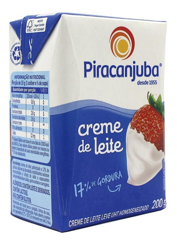 Creme De Leite Piracanjuba 200g Kit C/10