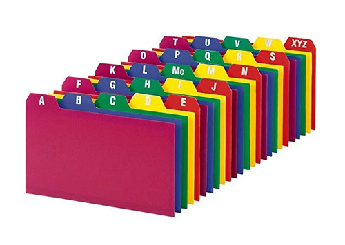 Guía De La Tarjeta Índice De Poly Oxford Set, 3 X 5 Pulgadas