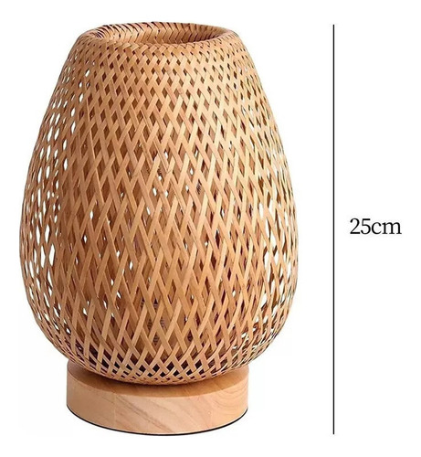 An Decoração Peça Central Abajur De Bambu
