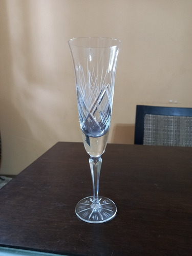 Importantes Copas De Champagne De Cristal Tallado Impecables