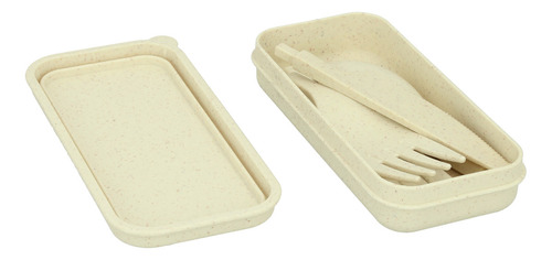 Paquete 5 Set De Cubiertos Ecológicos De Fibra De Trigo