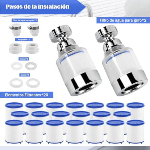 2pcs Filtro De Agua Para Llave Filtración De Llave De Cocina