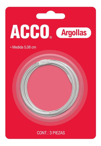 Argollas Metalicas Acco P1111 2\  Bl/3